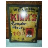 Kirks Pancake flour sign - solid wood
