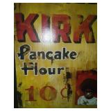 Kirks Pancake flour sign - solid wood