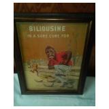 Biliousine is a Sure Cure framed art,