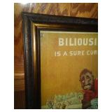 Biliousine is a Sure Cure framed art,