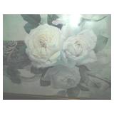 Vintage Print " White Roses " Paul de Longpre