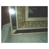 Exotic Bird art & ornate frame,  Vintage.