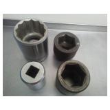 Socket Wrench & extension ¾ in.  drive plus 4 sockets