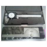 Craftsman Protractor & Manual Caliper.