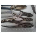 Channel locks, large pliers, combination wrenches & more.