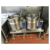 Cleveland Electric Dual Kettle Cooker 16 1/2" Kettles 24"X57"X45"