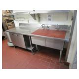 SS Sink Table w/Cabinet 30"X90"X36"