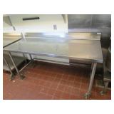 SS Table on Wheels 30"X72"X36"