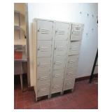 (3) Locker Sections 12"X15"X66"