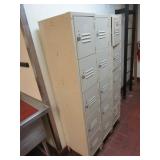 (3) Locker Sections 12"X15"X66"