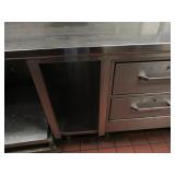 Prep Table w/Full Length Top Warmer, (2) Refrigerated Sections, (3) Warmer Drawers, Sink & Micros Integrated Serving System