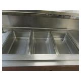 Prep Table w/Full Length Top Warmer, (2) Refrigerated Sections, (3) Warmer Drawers, Sink & Micros Integrated Serving System