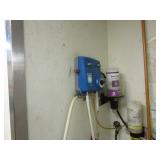 Large Lot of Cleaning Supplies & Rack