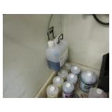 Large Lot of Cleaning Supplies & Rack
