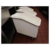 (3) Food Prep Bins on Wheels