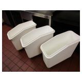 (3) Food Prep Bins on Wheels