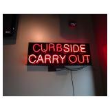 Curbside Carry Out Neon Sign 40"X15"