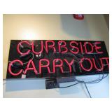 Curbside Carry Out Neon Sign 40"X15"