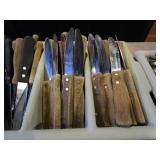 Large Lot of Silverware & Steak Knives