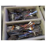 Large Lot of Silverware & Steak Knives