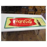 Vintage Coke Sign 53"X18"