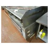 Gas Griddle w/Silver King Refrigerated Base 31"X50"X44"