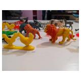 Vintage Plastic Farm Animals, Cowboys and Indians with a Barrel of Monkeys