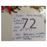 Vintage Plastic Farm Animals, Cowboys and Indians with a Barrel of Monkeys