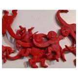 Vintage Plastic Farm Animals, Cowboys and Indians with a Barrel of Monkeys