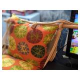 Swinging Macrame Porch Swing with Cushions