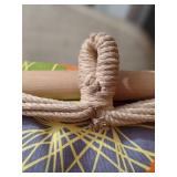 Swinging Macrame Porch Swing with Cushions