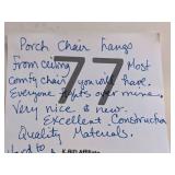 Swinging Macrame Porch Swing with Cushions