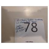 Grey Chair Cushions for Indoor or Outdoor