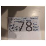 Grey Chair Cushions for Indoor or Outdoor