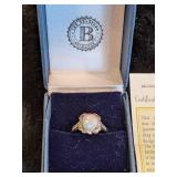 The Bradford Exchange White Topaz Sterling Silver Ring Size 7