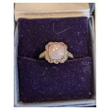 The Bradford Exchange White Topaz Sterling Silver Ring Size 7