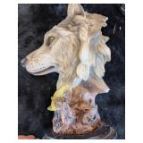 Porcelain Wolf Head