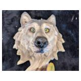 Porcelain Wolf Head