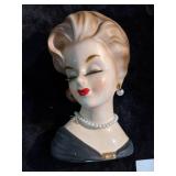Vintage INARCO Lady Head Vase 1963