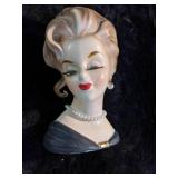 Vintage INARCO Lady Head Vase 1963