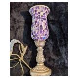 Purple Mosaic Glass Lamp