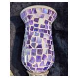 Purple Mosaic Glass Lamp