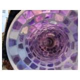 Purple Mosaic Glass Lamp