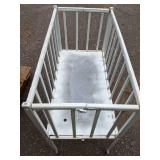 Vintage Small White Wood Crib