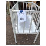 Vintage Small White Wood Crib