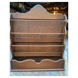 Vintage Wood Plate Shelf