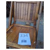 Two Vintage/Antique Flip and Fold Wood Chairs