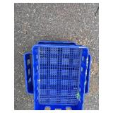 3 Blue Plastic Pepsi Crates