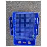 3 Blue Plastic Pepsi Crates