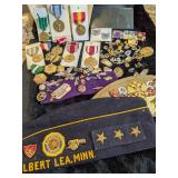 Large Lot of American and Russian Military Memorabilia Including Medals, Hats, Pins and more